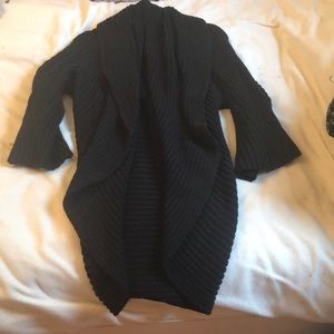 Saks fifth ave black tunic sweater